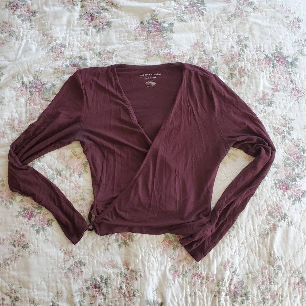 American Eagle Wrap Top